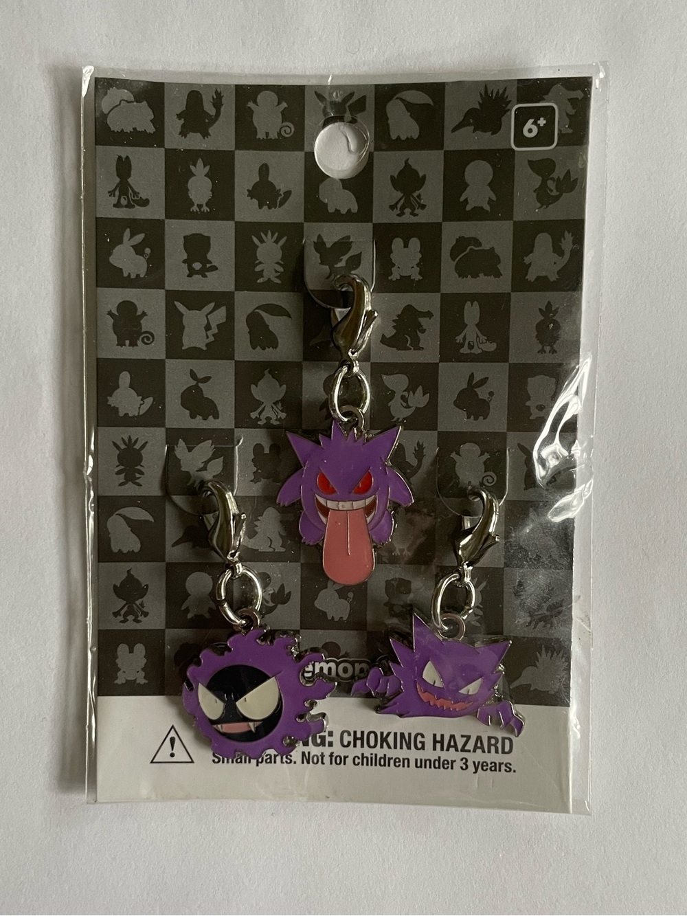 2014 Pokemon Center metal charms Ghastly, Haunter & Gengar